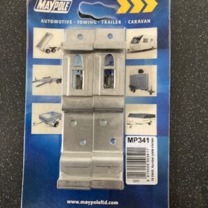 MP341 Maypole Rectangular Number Plate Clamps Stainless Steel X2 Trailer
