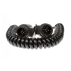 MP5891 Trailer 2.5m Curly Connecting Lead 13 Pin 2 x 8 Pin Plugs